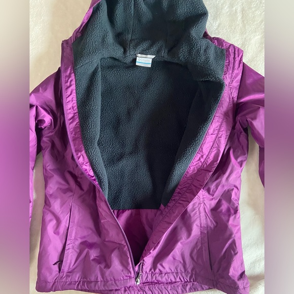 Women's Columbia Switchback Sherpa-Lined Jacket Size large Purple with black - Picture 4 of 7